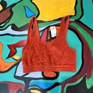 Roxy Terry Cloth Cropped Tank Top